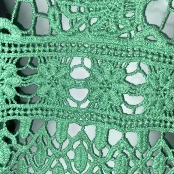 NEW! Very J Crochet Tank Top-Mint-Size M/L - Picture 4 of 7